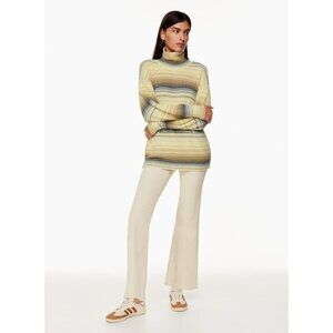 Aritzia Wilfred Free Womens Long Sleeve striped Hush Knit Turtleneck Large